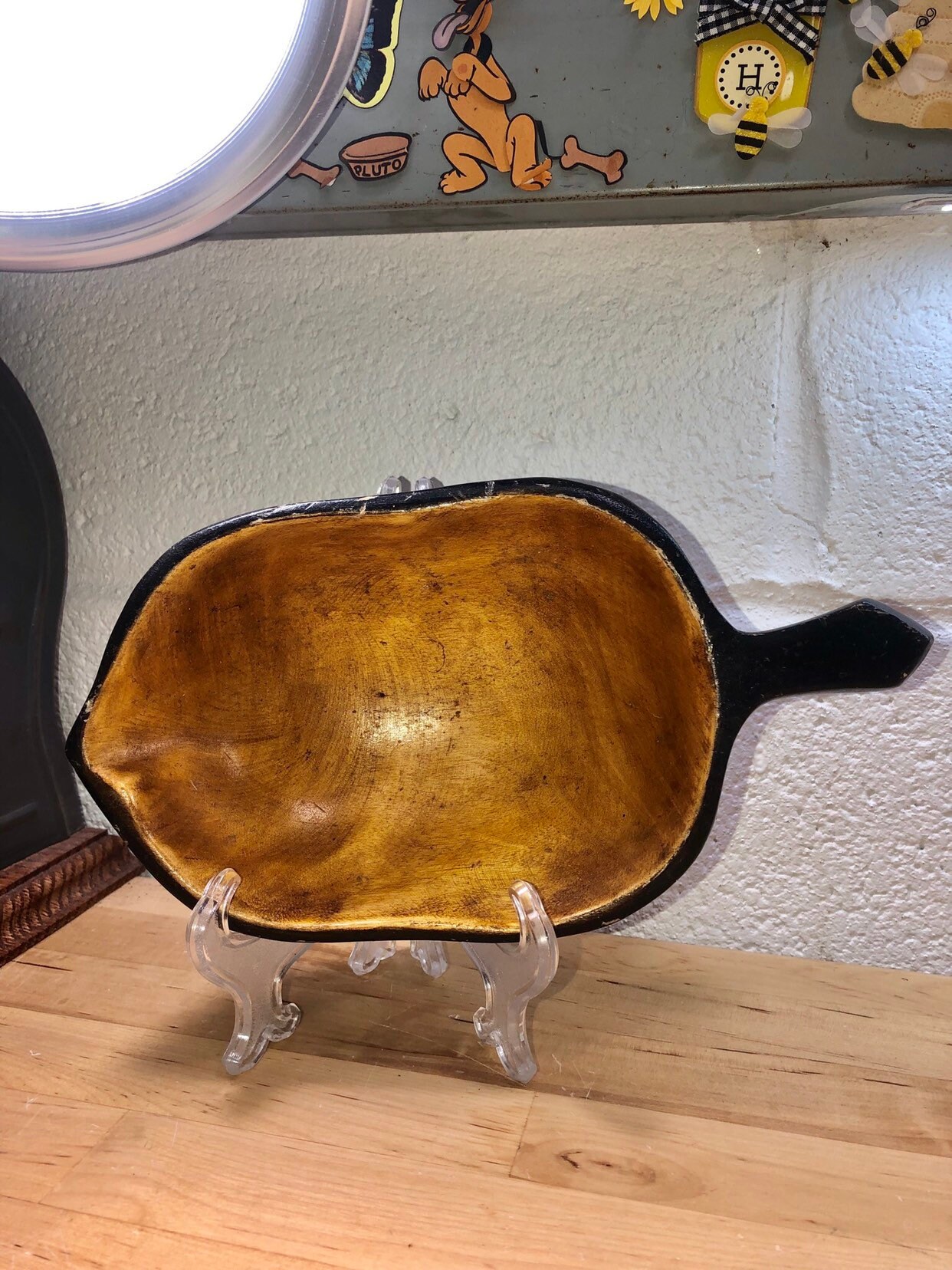 Carved Wood Bowl, Acorn Nut Dish