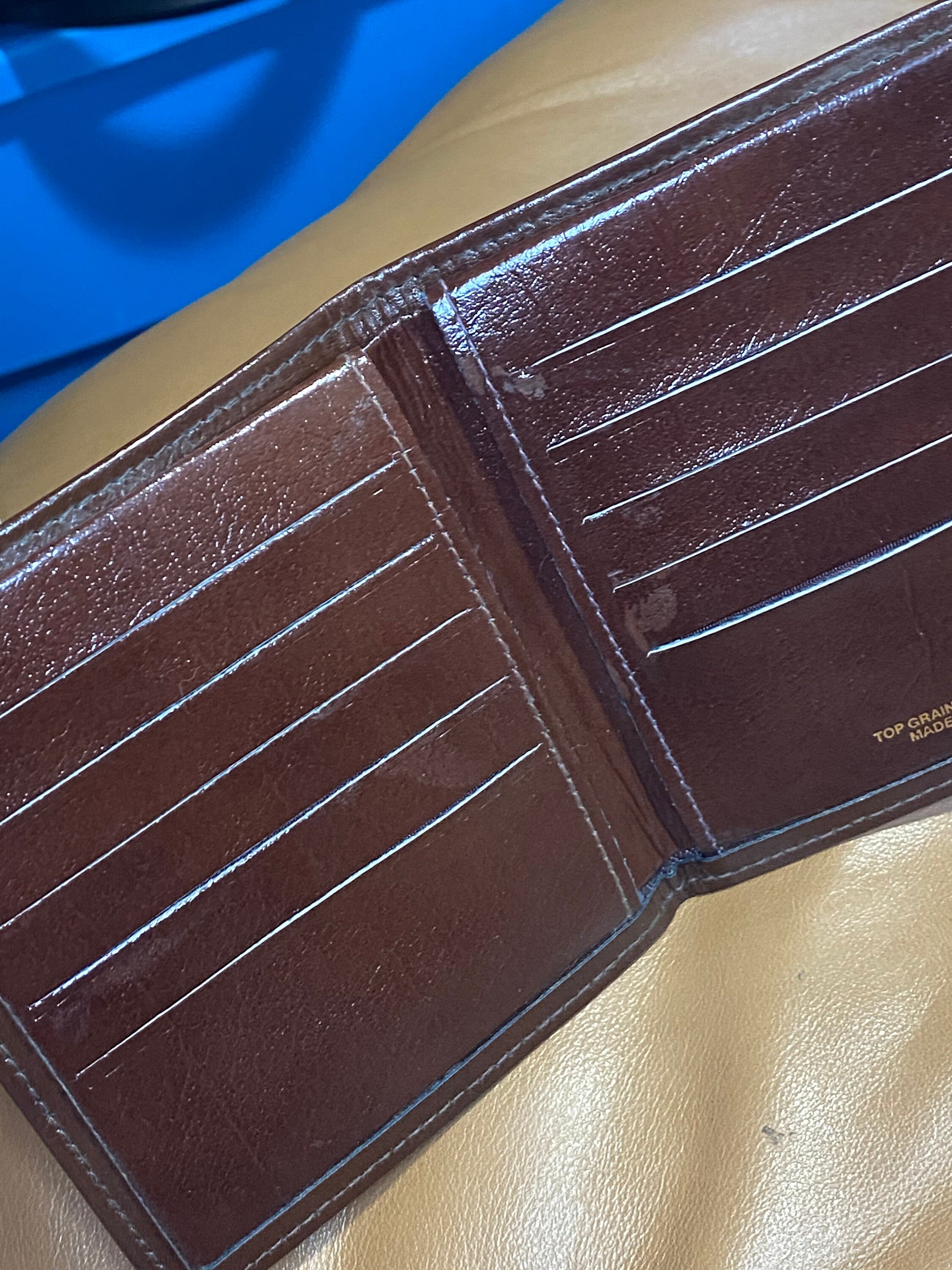 Vintage Brown Leather Men’s Wallet - Top Grain Cowhide Wallet Made in ...
