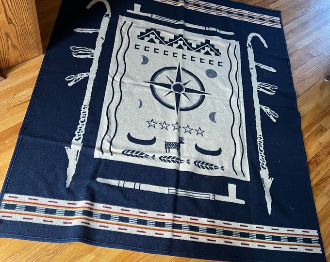 Pendleton Blanket, Collector Vintage Home, Lewis & Clark Joined in the Discovery Series 2 Beaver State