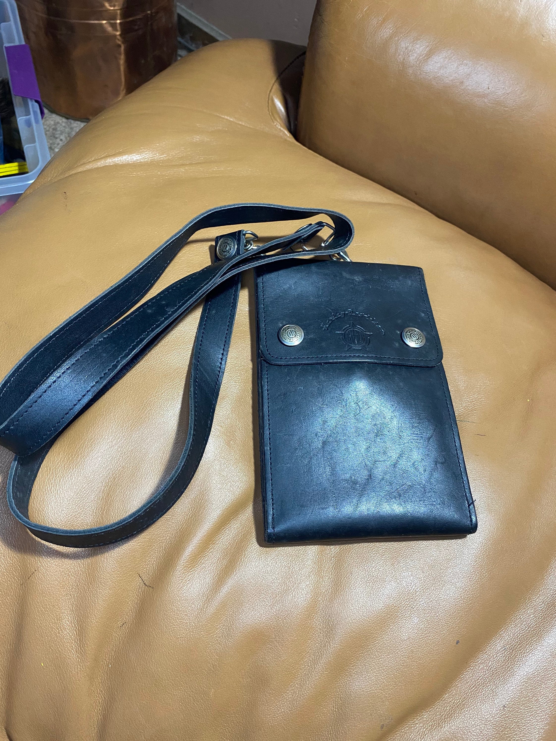 harley davidson leather crossbody bag