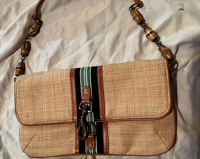 Summer Handbag, Sporty Rattan J Crew Small Cocktail Beach Bag