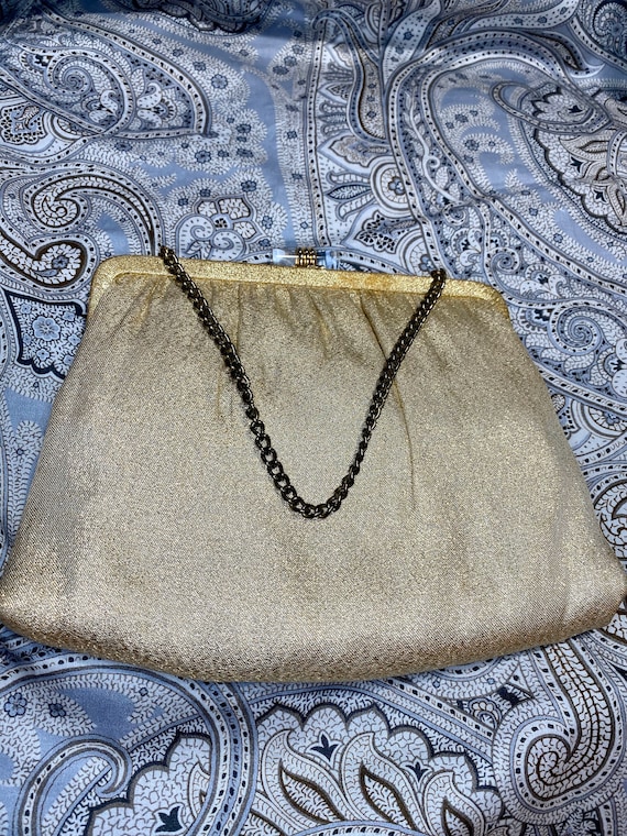 Gold lame purse clearance