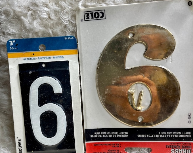 Number 6, Number 9, Brass and Aluminum Numbers, project and crafts