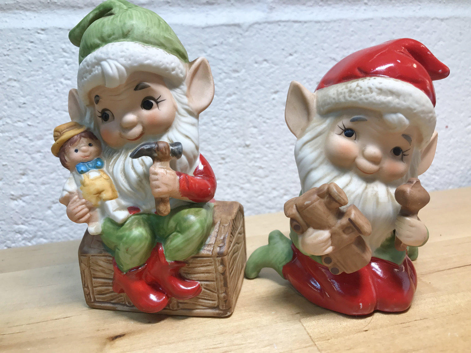 Christmas Elves Figurines Holiday Decorations