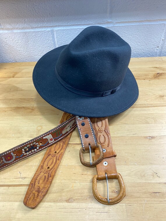 Leather Western Belt, Country Concert Cowboy Belt - image 8