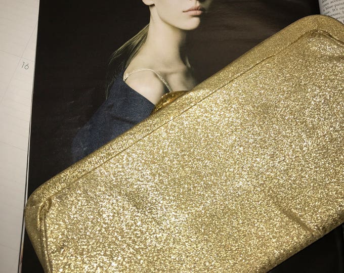 Gold Sparkle Evening Handbag, Retro Formal Fashion Purse, cocktail bag