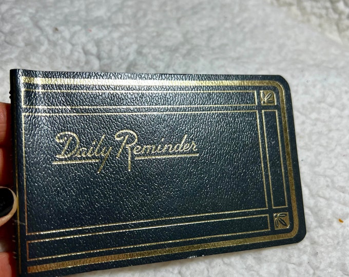 Daily Reminders Book, Vintage Office Appointments, Memorandum