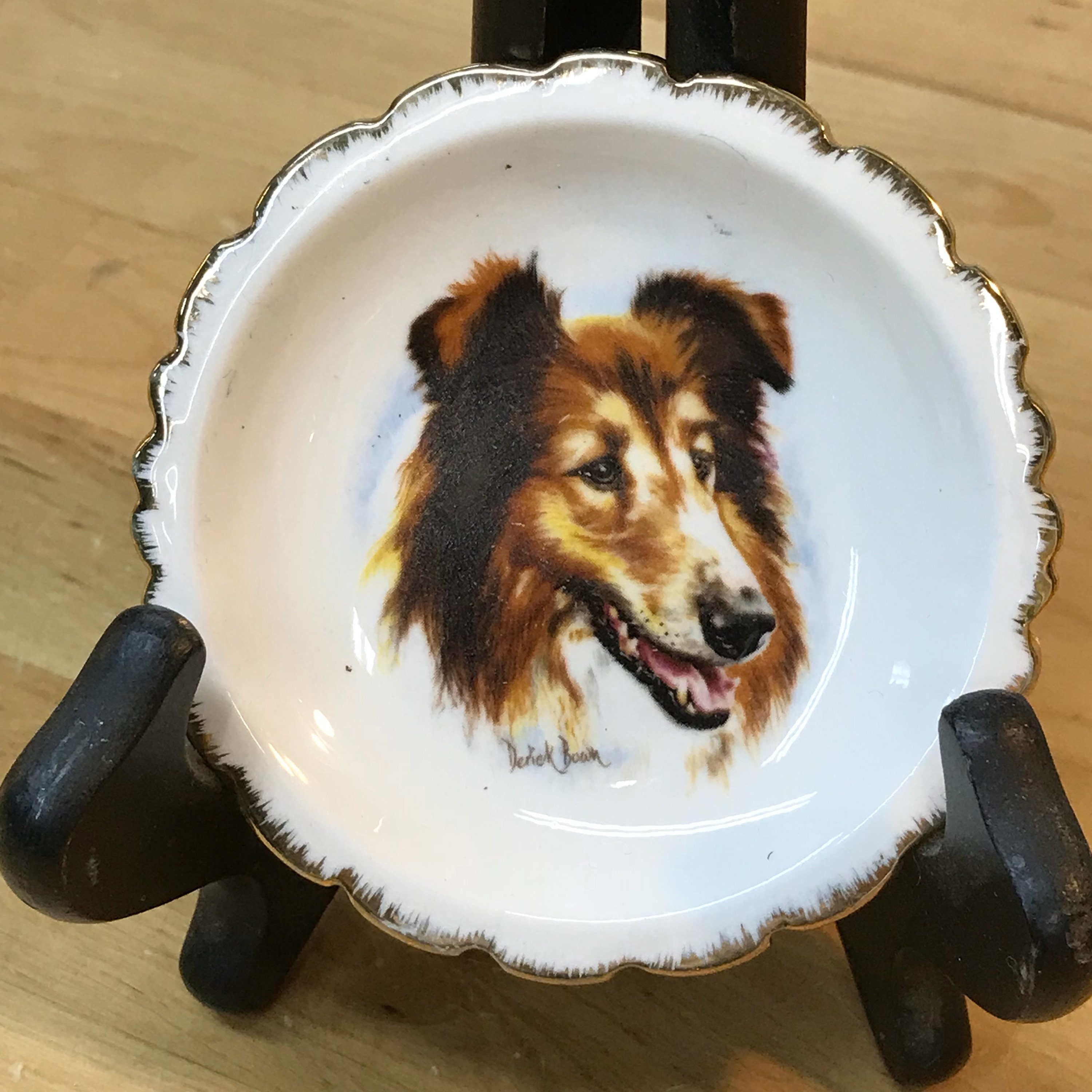 Collie Dog Plate, Vintage Lassie Collectible Plate