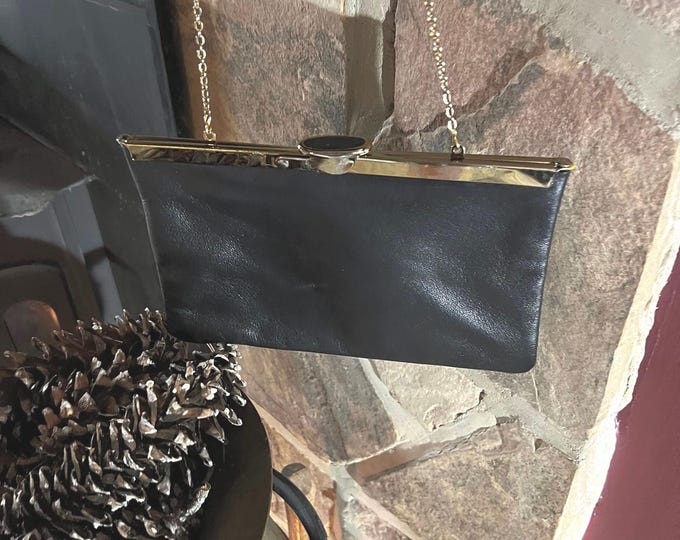 Black Formal Black Handbag, Unique Cocktail Evening Purse,