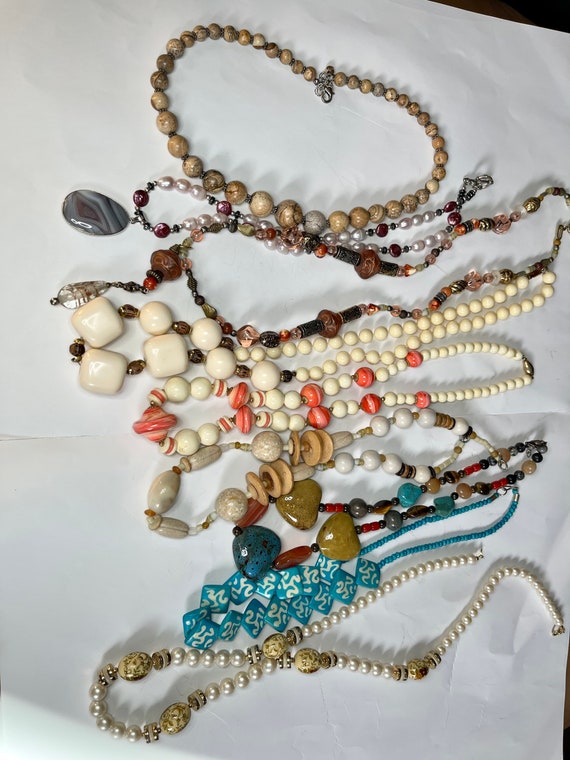 Beaded Necklaces Lot, Statement Necklaces, Costum… - image 5