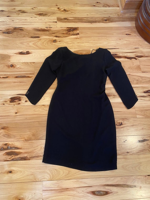 Black funeral dress, formal black tie event dress,
