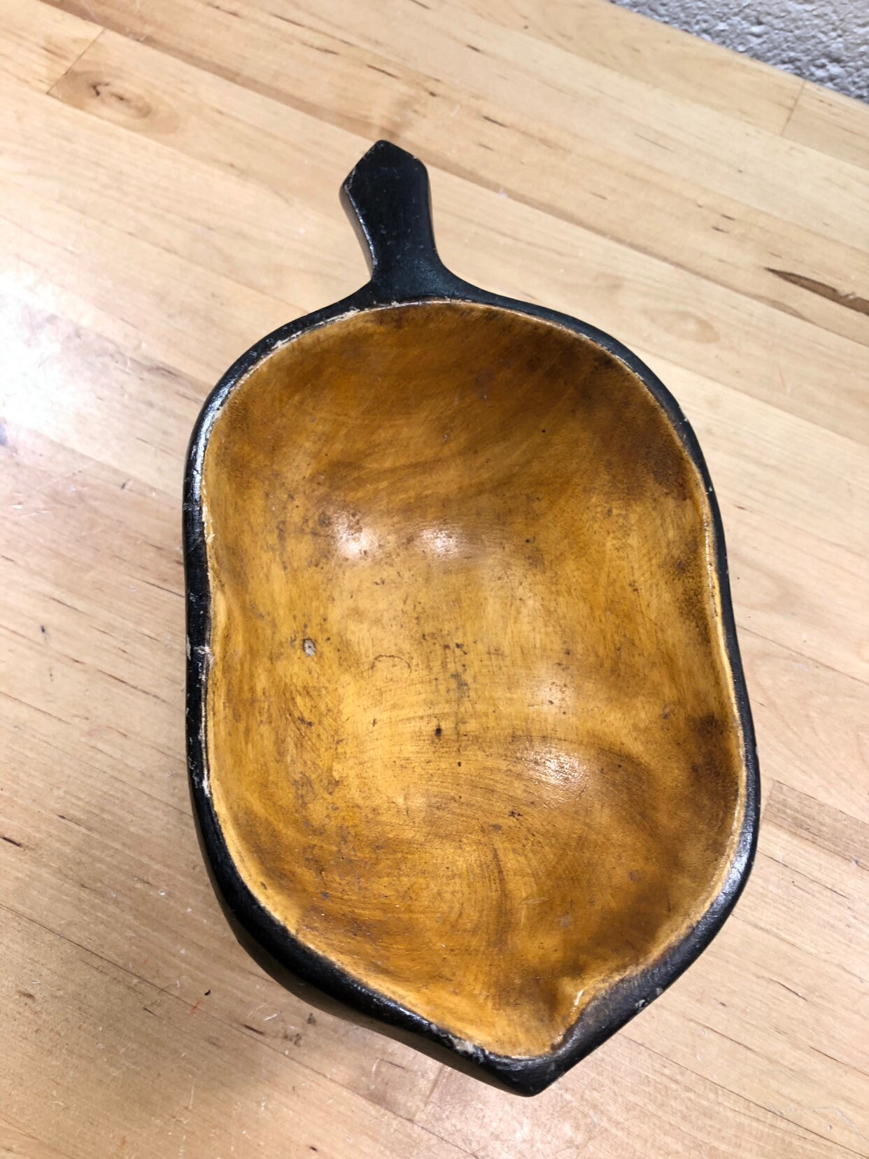 Carved Wood Bowl, Acorn Nut Dish