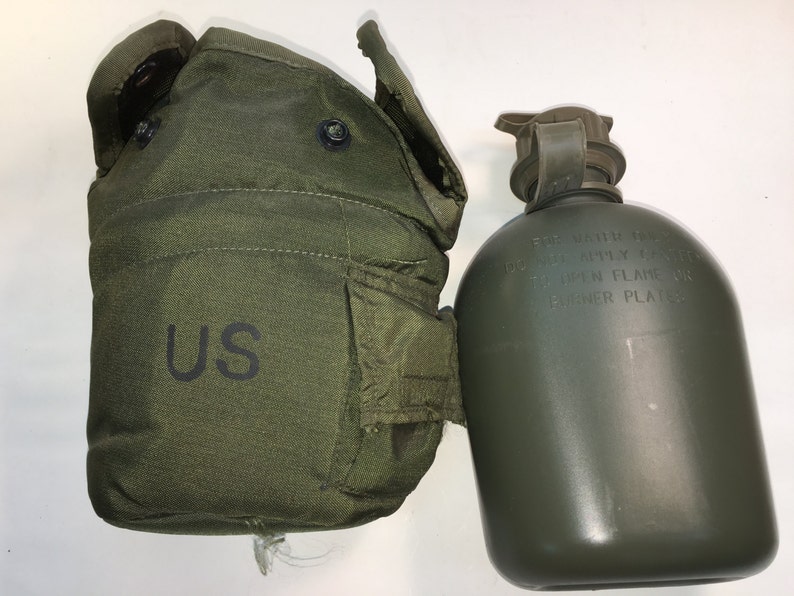 US Military Canteen With Cover hiking gear Camping water Etsy