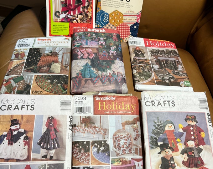 Holiday Crafts Sewing Patterns Lot, Christmas Projects To Make At Home