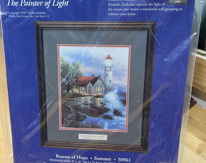 Lighthouse Cross Stitch Kit, Thomas Kinkade, Beacon of Hope