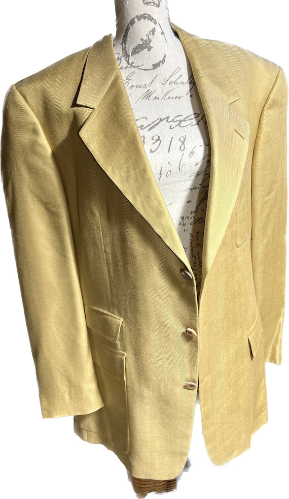 Yellow Silk Men’s Jacket, Karl Lagerfeld Paris Spo