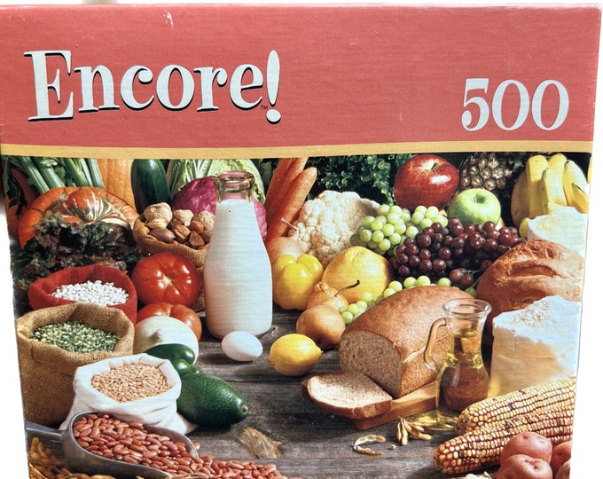 Food Jigsaw Puzzle, 500 Piece Encore, Kitchen Harvest Theme