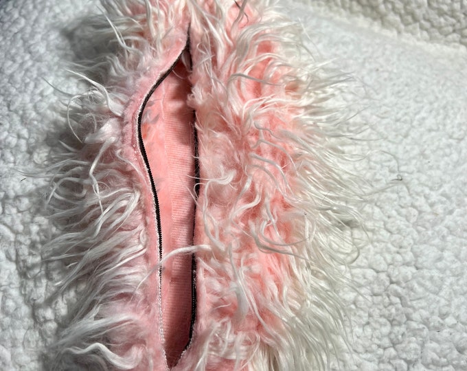 Pink Faux Fur Change Purse, Pencil Case, Pouch