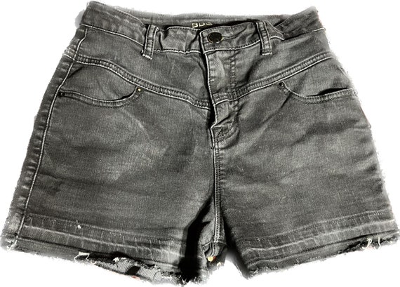 Black jean booty shorts 2025