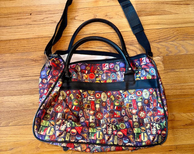 Travel Bag Carry On Sydney Love To Go Gym Satchel Colorful Patches Motif Overnight