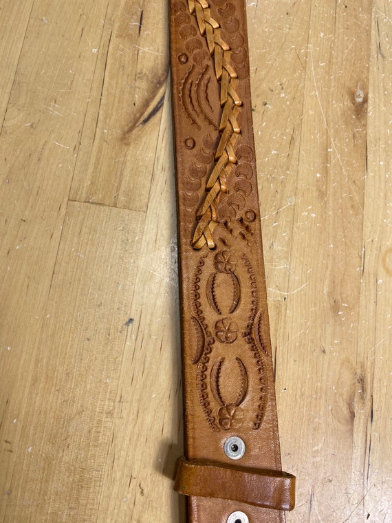 Leather Western Belt, Country Concert Cowboy Belt - image 6