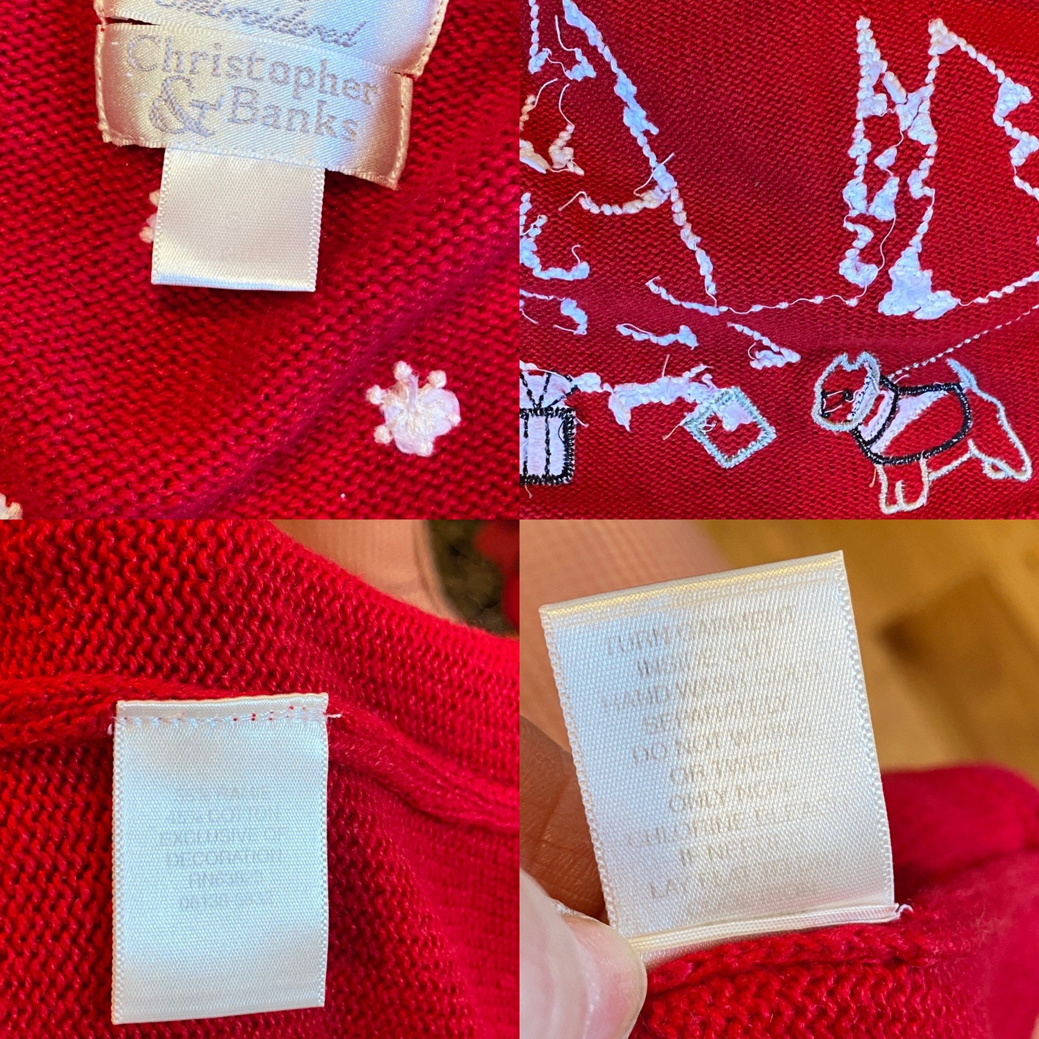 Red Christmas cardigan sweater, holiday party fashion top