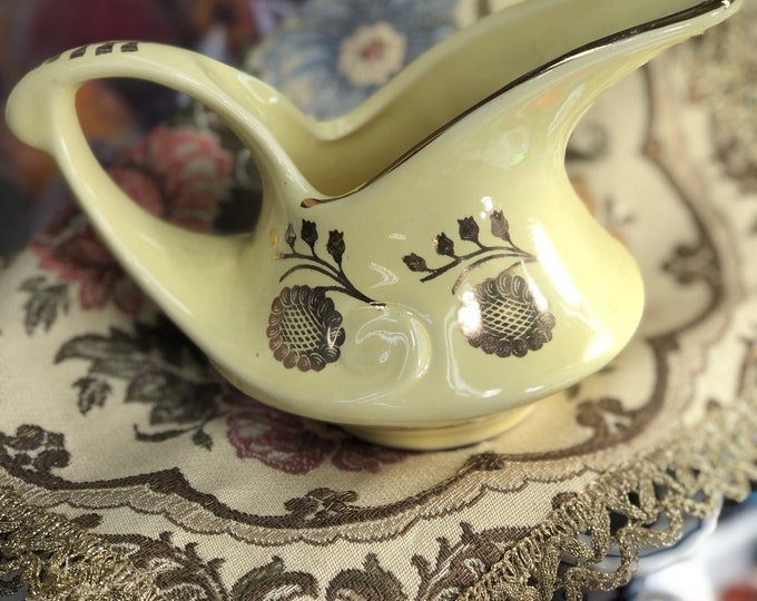 Pearl China Co Vintage Creamer, hand decorated with 22 karat Gold - China Replacement Piece