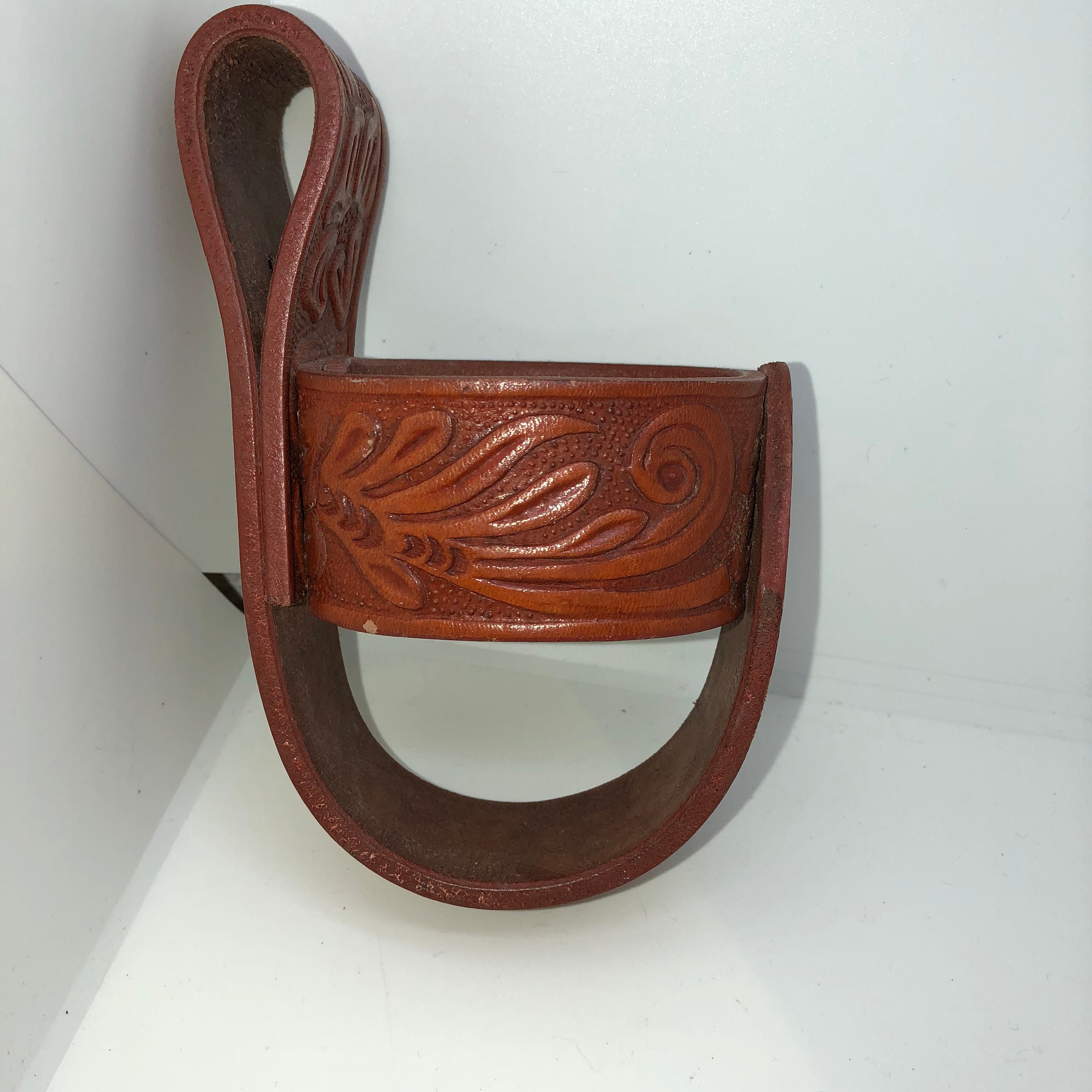 Cup Holder Embossed Leather Drink Holder Belt Drinker Holder Gag