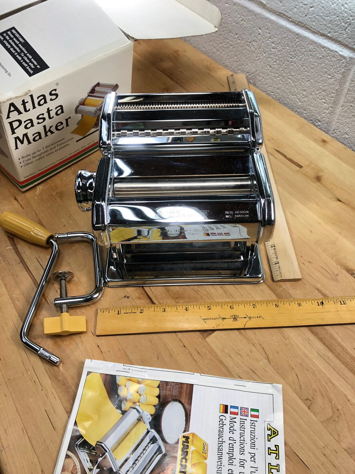 Atlas Pasta Maker Spaghetti and Fettuccine Stainless Steel Villaware