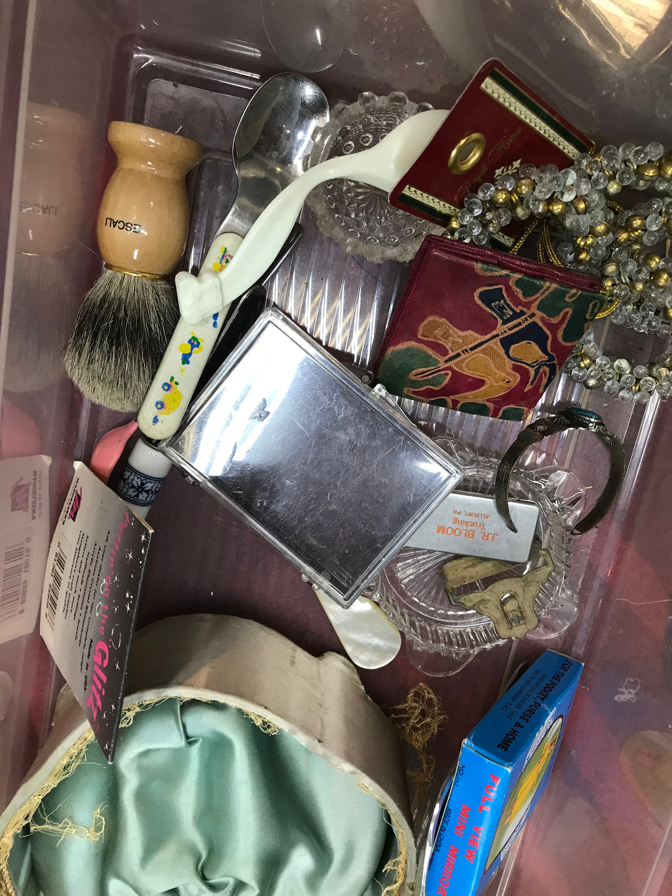 Craft Supplies, Vintage Home Items Lot, miscellaneous vintage supplies box