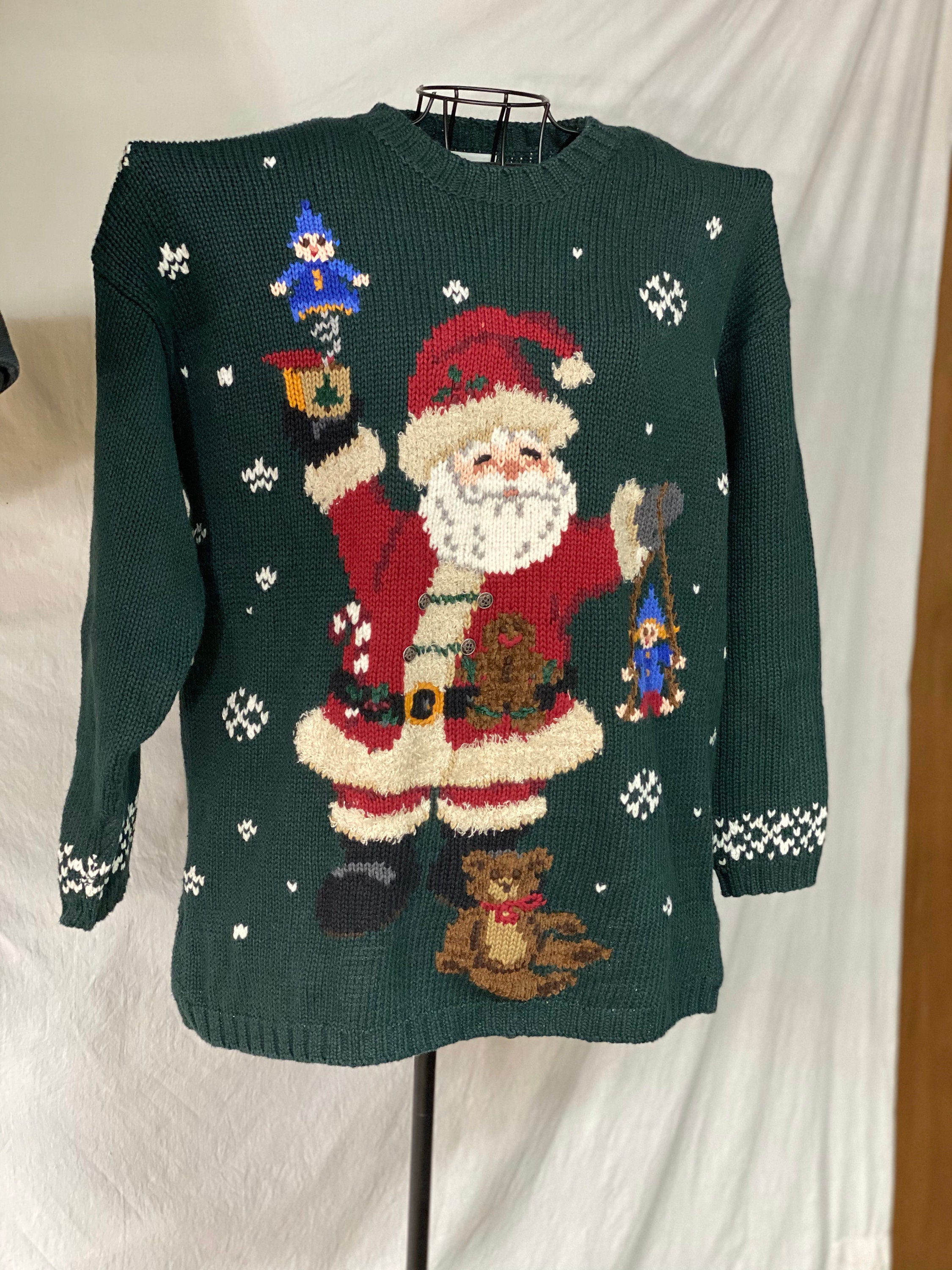 Santa Claus Christmas Sweater - Holiday Sweater Party - Unisex Pullover Seasonal Sweater