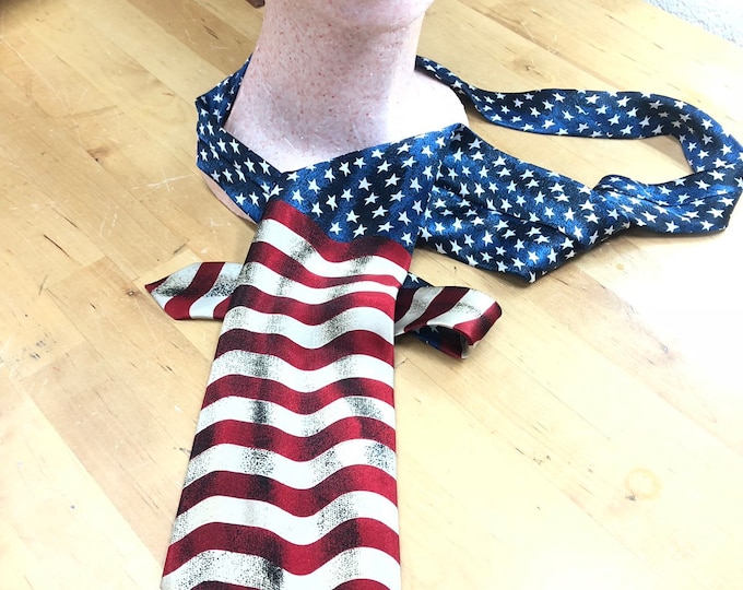 United States Necktie, Stars and Stripes Tie, American Flag for Him