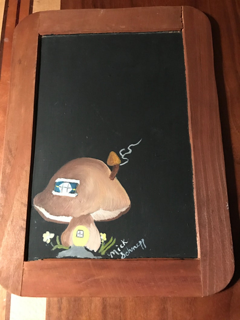 mini memo board kitchen message board Message Chalk Board Mushroom