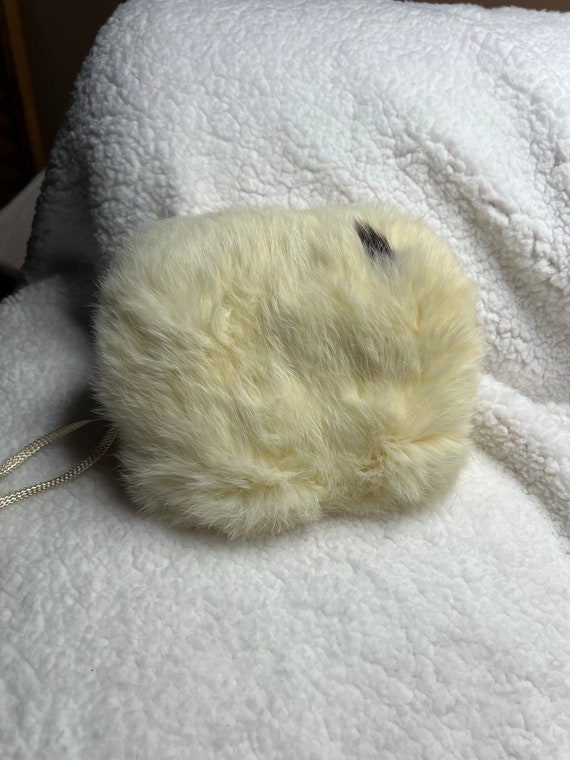 White Hand Muff, Victorian Hand Warmer, Vintage Er