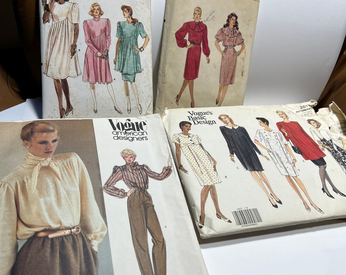 Vogue Women’s Sewing Patterns, Vintage Designer Sew It Yourself Pattern, Vogue Dresses