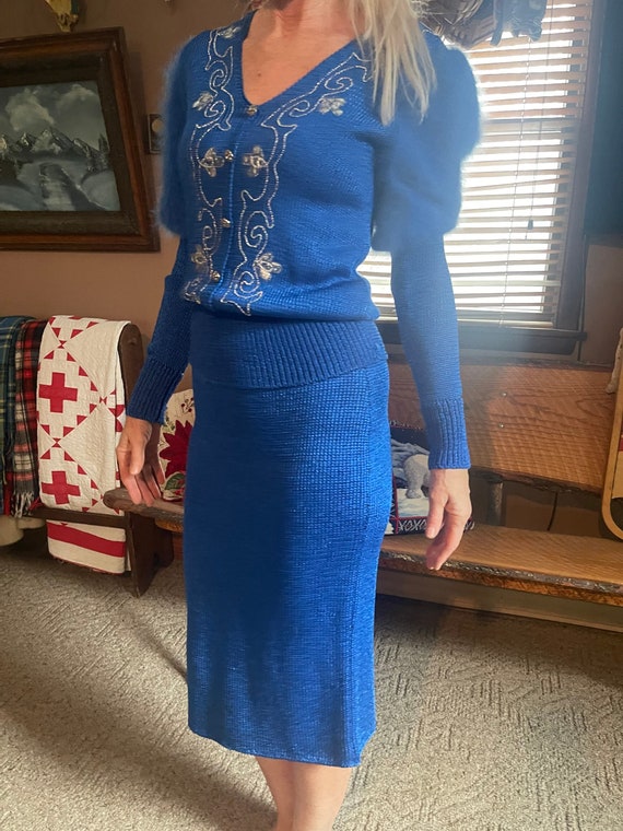 Vintage Skirt and Sweater Set