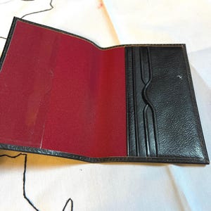 Cartera de cuero negro, estuche para guardar tarjetas, accesorio unisex