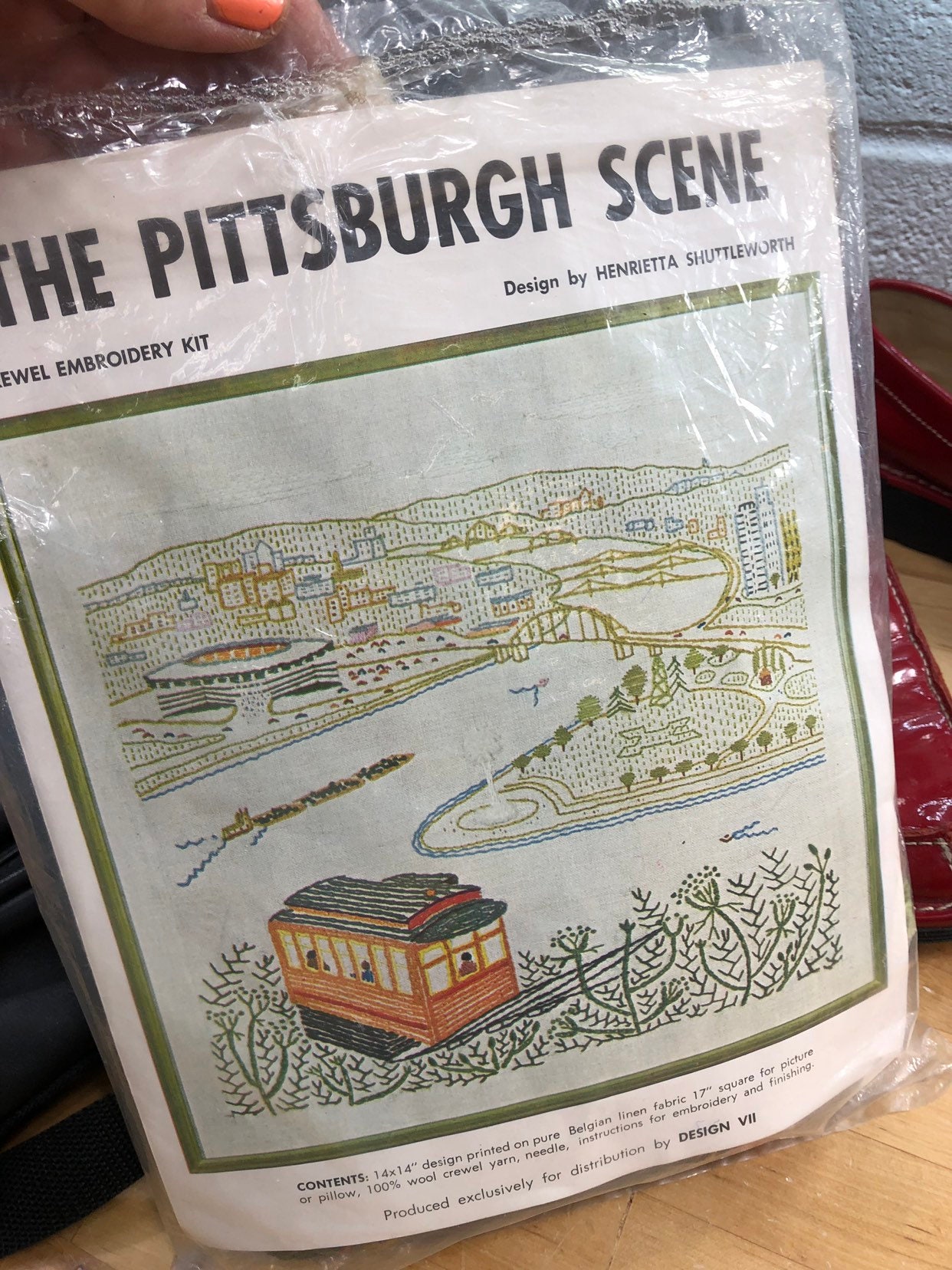 Pittsburgh City Crewel Kit Three Rivers Pennsylvania Needlepoint