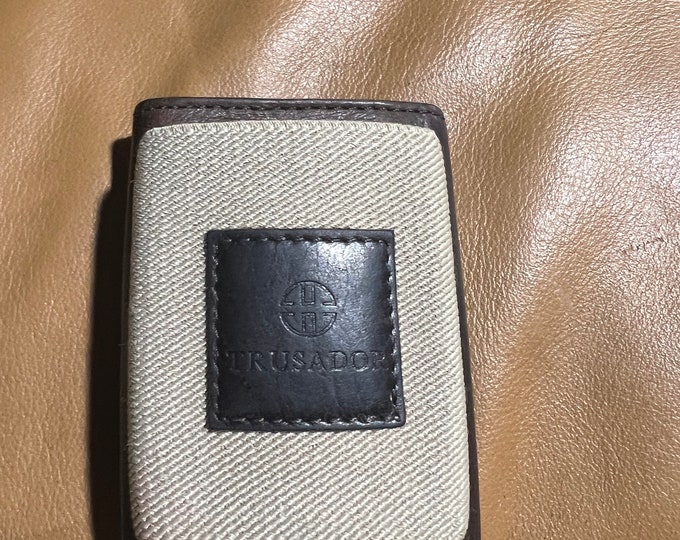Brown Leather Wallet, Miniature Cash Keeper, Monet Holder