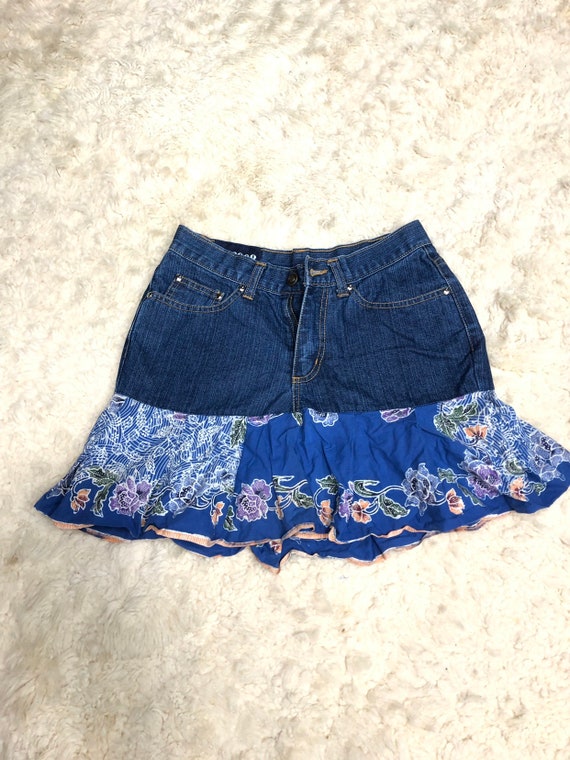 blue jean tutu skirt