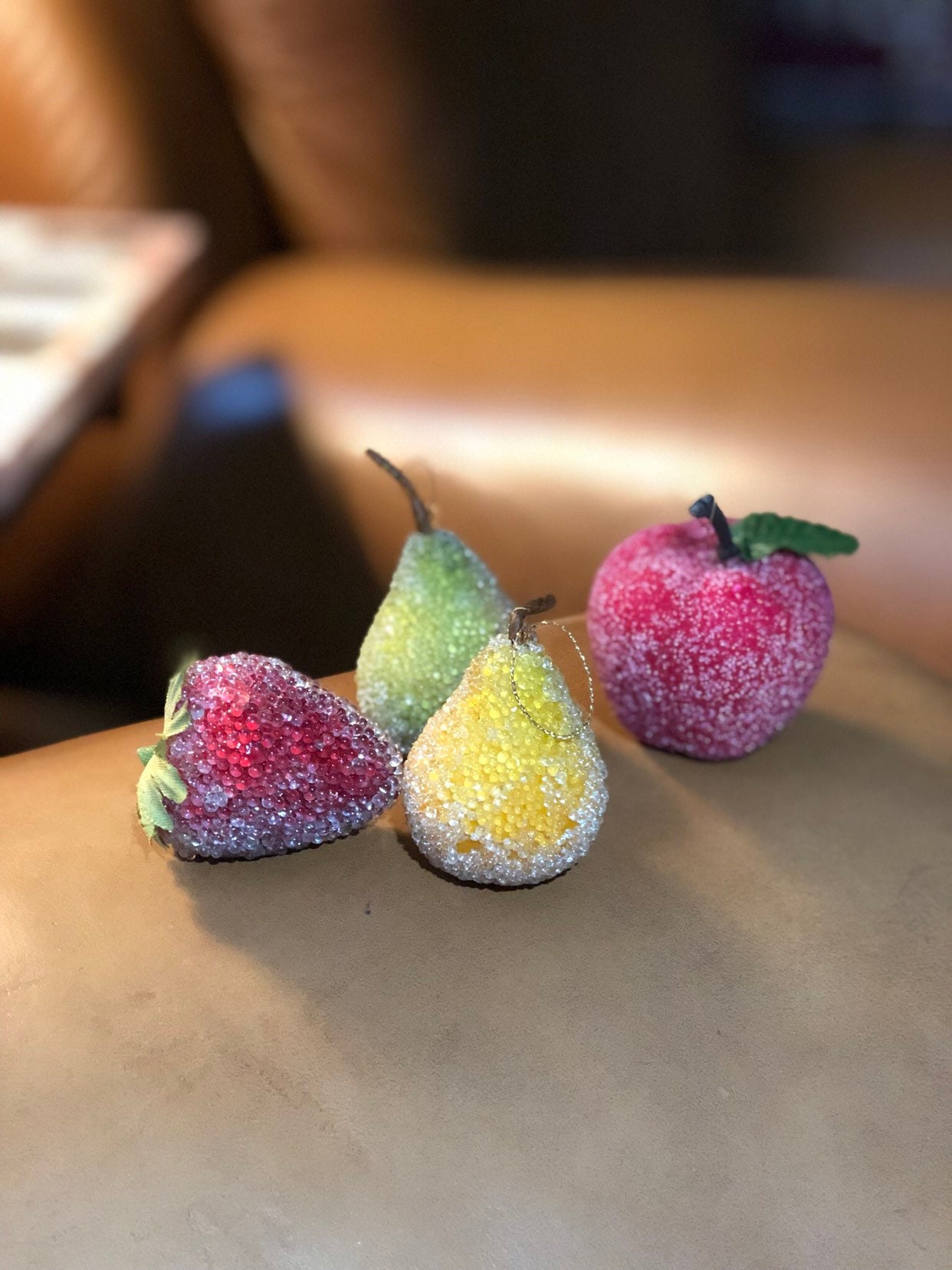 Faux Fruit Decorations centerpiece or wreaths decorations sparkly