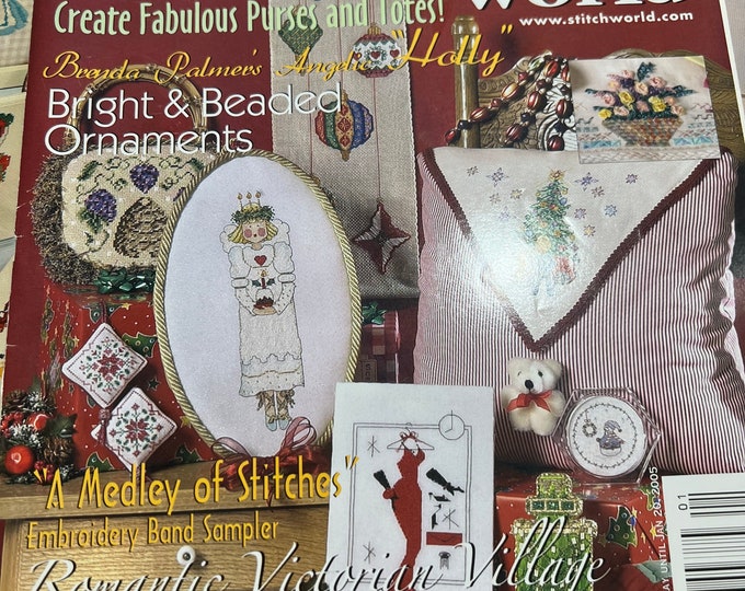 Cross Stitch Pattern Books, Sewing Project Pattern Guides, Illustrated Instruction Pamphlet