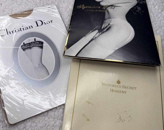 Stockings Women's Lingerie Thigh High Christian Dior Victoria's Secret Silk Nylon Lace