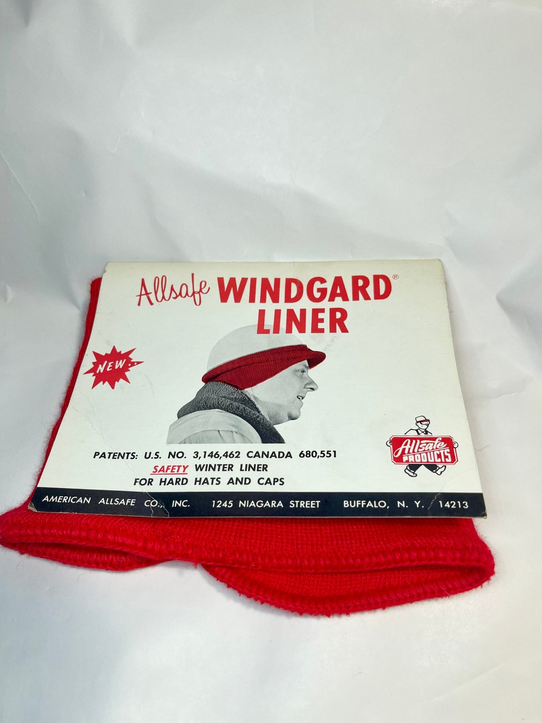 Red Headband Vintage Head Warmer Allsafe Windgard Liner Etsy