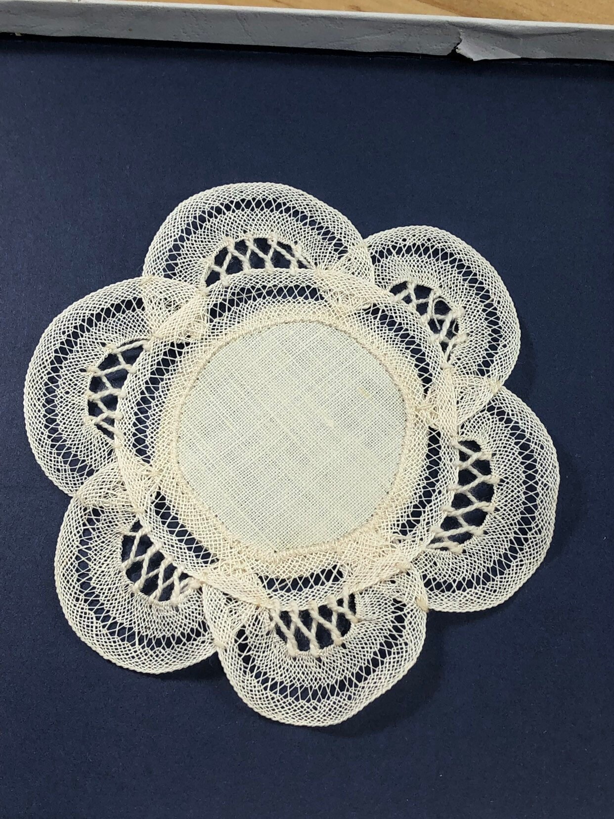 Belgium Lace Doilies, Handmade Vintage Coaster Set