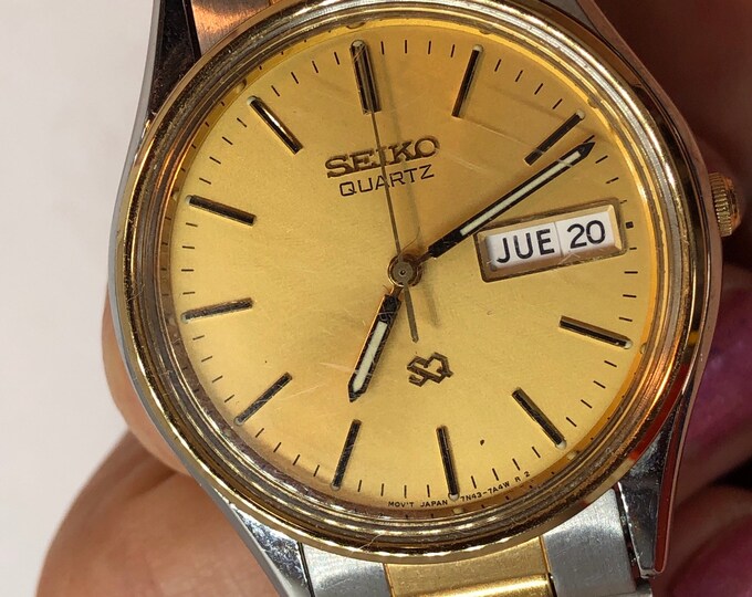 Men's Wrist Watch Gold and Silver Toned Metal Men's Etsy