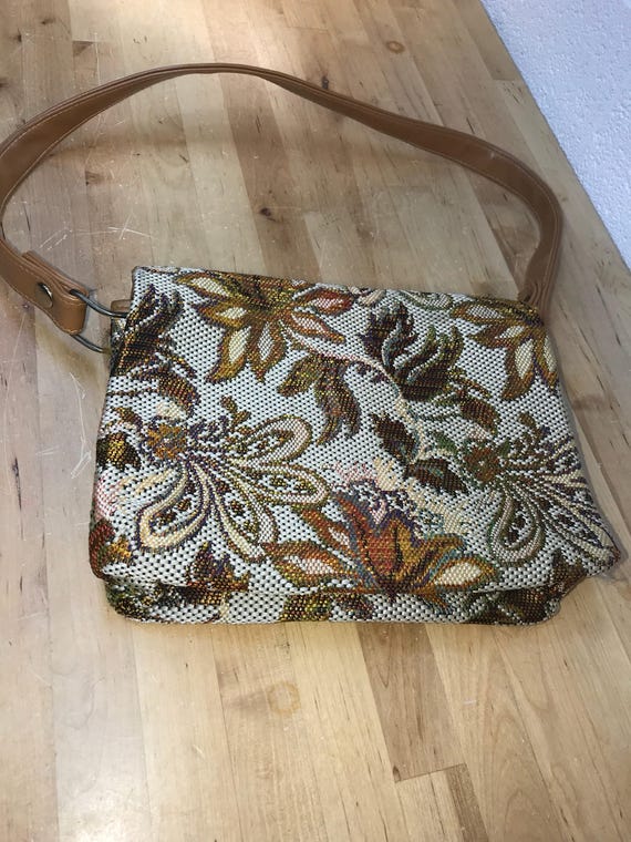 vintage tapestry Handbag, Carpet Bag Purse, retro… - image 9