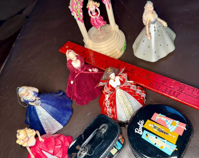 Barbie Dolls Hallmark Ornaments Collection, Christmas Holiday Decoration Doll and Accessories