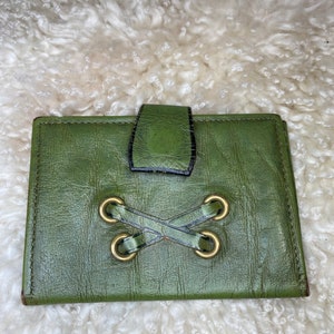 Green Princess Gardener Wallet, chartreuse mid century wallet