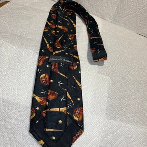 Golfer Necktie, Vintage Golf Club Tie, Handmade Silk Mens Neckwear image 4